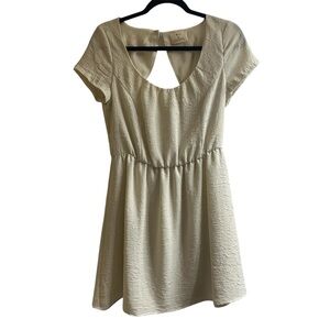 Pins & Needles Cream Textured Mini Dress